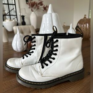 Girls White Doc Marten Boots size 2